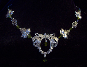 Collier / Diad&egrave;me elfique "Lady of the Wood"